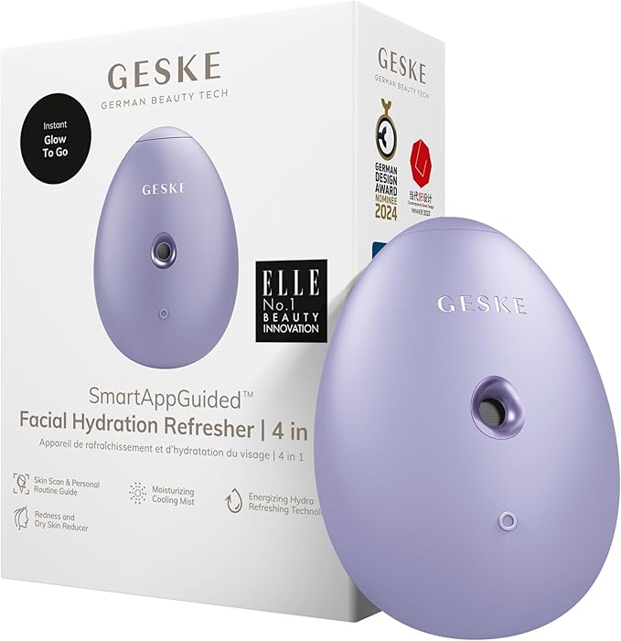 SmartAppGuided™ Facial Hydration Refresher | 4 in 1 | Water Atomizer | Moisturizing Spray Machine | Face Mister | Humidifier for Natural Glow | Reduce Redness & Dry Skin