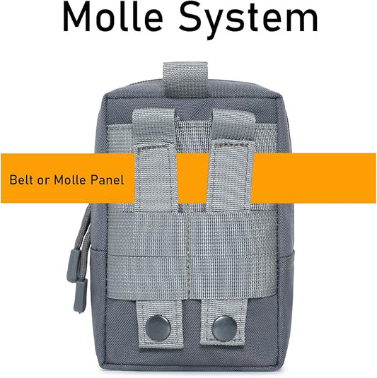 2 Pack Molle Pouches - Tactical Compact Water-Resistant EDC Pouch