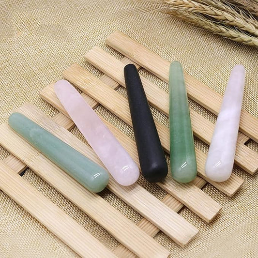 SUPVOX Jade Massage Wand Anti Aging Facial Massager Crystal Massaging Scraping Tool for Face Puffiness Pain Relief