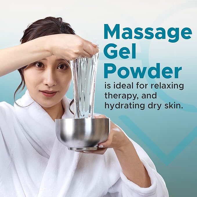 Premium Massage Gel Powder (Pack of 5) | 5g Travel Sachet Makes 500ml/ 16.9 fl oz | Made in Japan | Paraben & Glycerine Free