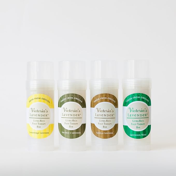 Victoria's Lavender Ultra Rich Foot Balm for Dry Cracked Feet – Cracked Heel Repair & Softener with Tea Tree Oil & Lavender – Dry Heels Treatment for Women & Men – Foot Balm Stick, 2.5 oz, 2-Pack