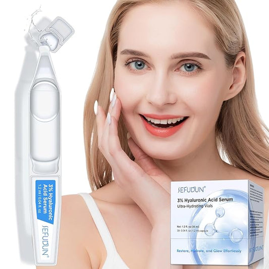 Wake Nature Perfection Hyaluronic Acid – Ultra Hydrating Serum for Smooth– Hyaluronic Acid Tubes for Deep Moisture– Pre-Makeup Hydration for All Skin Types