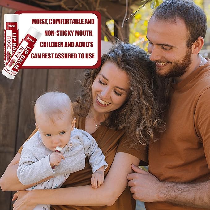 Yopela 14 Pack Natural Lip Balm in Bulk with Vitamin E and Coconut Oil - Moisturizing, Soothing, and Repairing Dry and Chapped Lips Valentine's Gift - 14 Flavors - Non-GMO - With Greeting Card