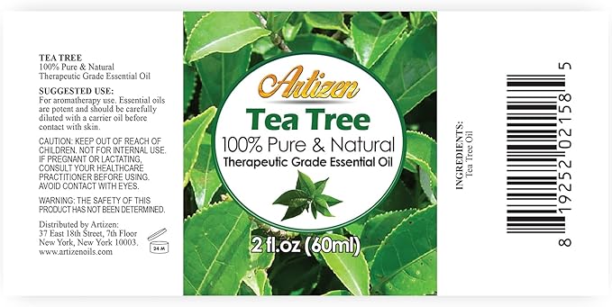 Artizen 2oz Oils - Tea Tree Essential Oil - 2 Fluid Ounces