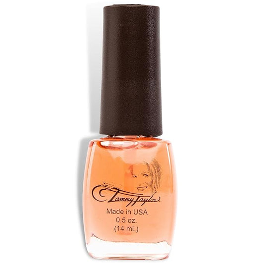 Tammy Taylor Hydrating Nail Cuticle Oil w/Cuticle Cream | Peach Cuticle Softener w/Vitamin E, Jojoba Oil, Natural Ingredients & USA Made Professional Nail Growth Oil for Growth and Strength .50 oz