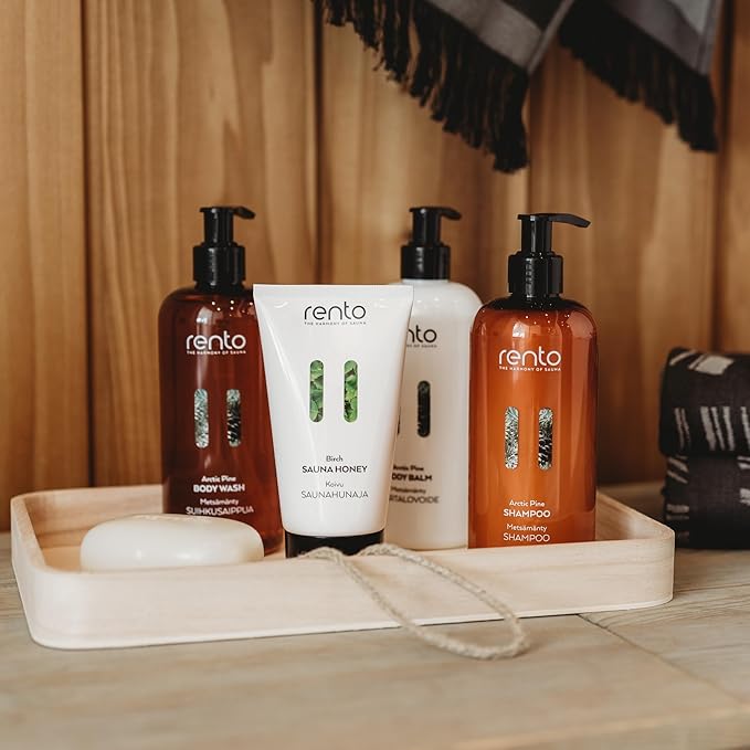 RENTO Sauna Honey 5 Fl. Oz. (150 ml) for Face & Body, Nourishes the Skin, Helps to Open the Pores and Increases Sweat Secretion, 3 Types: Arctic Pine, Birch, Blueberry (Regular, BIRCH)