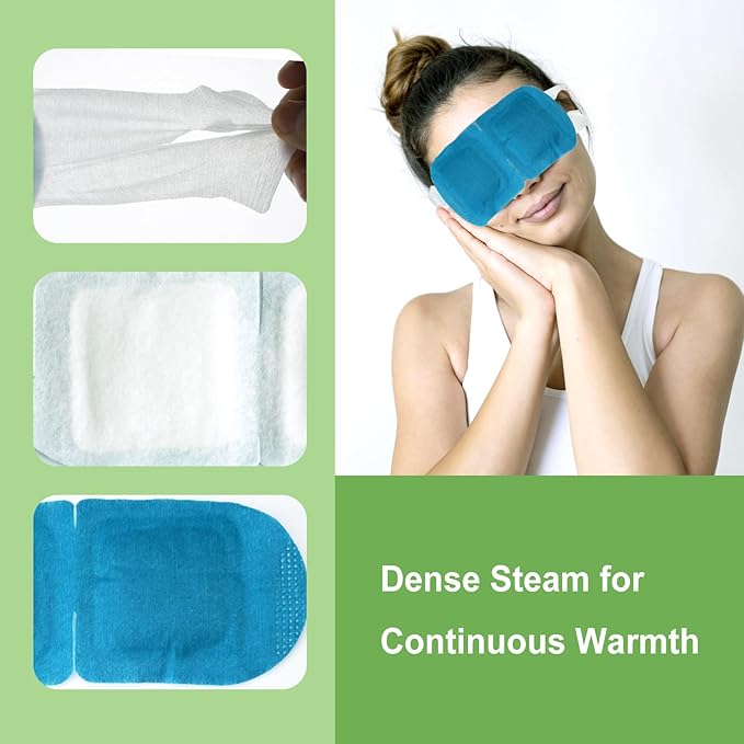 10PCS Steam Eye Mask, Relieve Eye Fatigue, Can be Used for Eye Relaxation, Jet Lag or Insomnia, Disposable Heated Steam Eye Mask, Rich in Nutrients Heated to Promote Absorption (Fragrance-Free)
