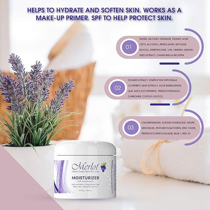 Merlot Skin Care Day and Night Moisturizer and Night Cream