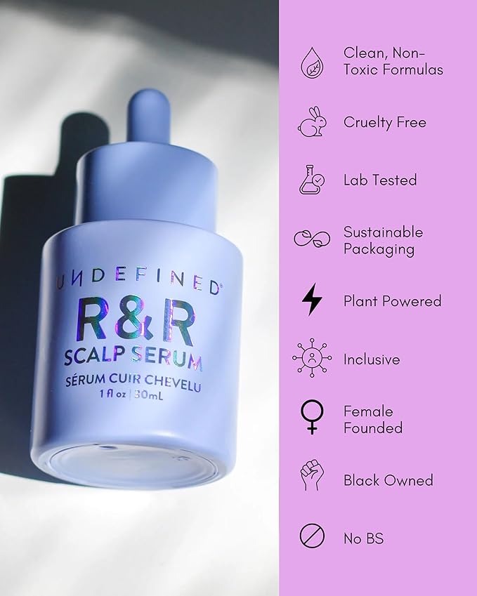 Undefined Beauty R&R Scalp Serum – Revitalizing & Strengthening Hair Treatment with Peptides, Rosemary, Ashwagandha & Niacinamide
