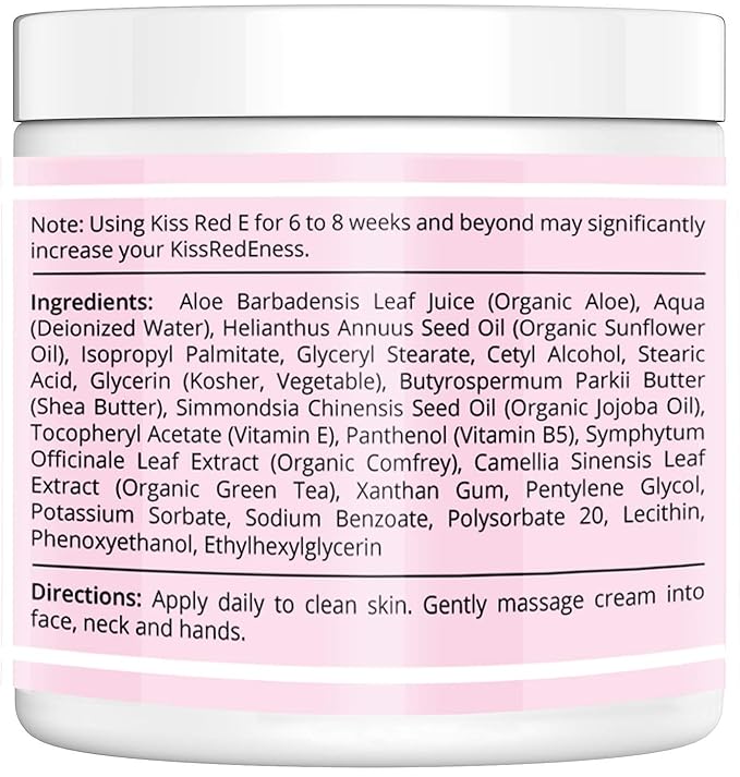 KissRedE Anti Aging Face Cream. Best Anti Wrinkle Cream Moisturizer For Face, Hands, Neck. Reduce Wrinkles, Fine Lines, Crows Feet, Puffy Eyes.