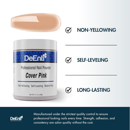 Acrylic Nail Powder, 2oz Dark Nude Acrylic Powder Dip for Nails, Long Lasting Salon Quality, Bubble Free Professional Manicures, Fake Nails, Carving & Extensions