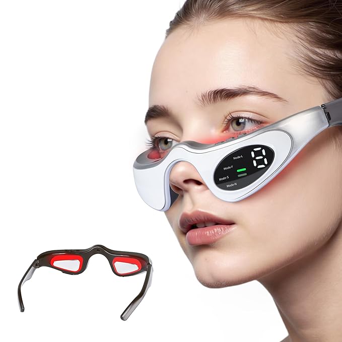 Under-Eye Red Light Therapy Device, Glasses for Dark Circles, Eye Bags, and Wrinkles