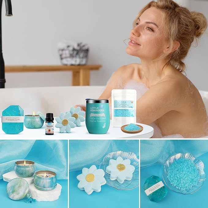 Birthday Gifts Basket for Women, Relaxtion Spa Set, Self Care Kit for Women, Gifts Boxes for Her, Mother, Wife, Friend, Sister, Girlfriend