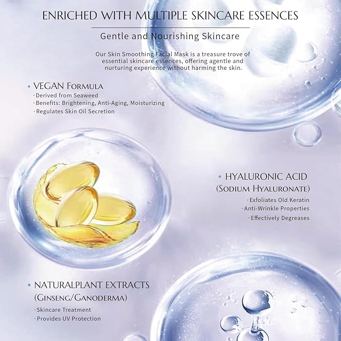 Bio-Collagen Facial Mask with Lyophilization Technology, 5pc Each