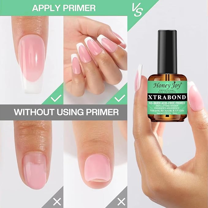 Nail Dehydrator Primer Cuticle Oil Set, Acid-Free Nail Prep Kit, Professional Strong Bond Primer for Long-lasting Acrylic Nails, Gel Polish, UV Gels, Fast Air Dry, Superior Adhesion (0.5Fl oz), NP-002