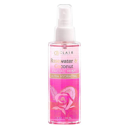 Rosewater & Coconut Face Mist - Refresh and Soothe Tired & Dry Skin, Instant Moisturing & Hydrating Facial Mist Spray - Cruelty Free Korean Skin Care For All Skin Types