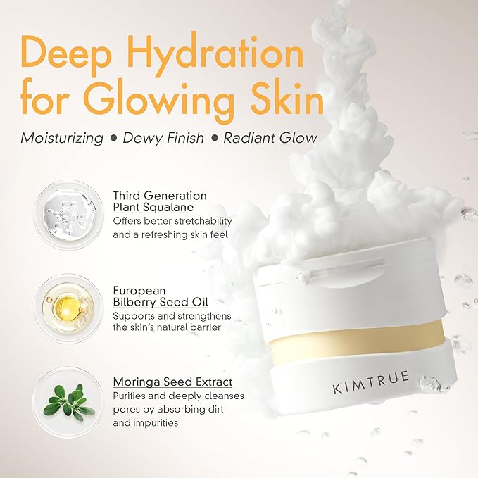 Kimtrue 3rd Generation Meltaway Cleansing Balm - Makeup Remover Balm for All Skin Types - Gently Meltaway Mascara, Eyeliner and Makeup - Oil Face Cleanser - Hydrating, Fragrance-Free - 3.38 oz