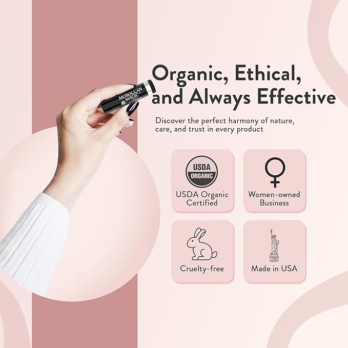 Moroccan Magic Organic Lip Balm & SPF15: 11 Piece Variety Pack Gift Set | Organic Argan and Essential Oils | Smooth | Natural | Non-Toxic | Cruelty Free | 11 Pack