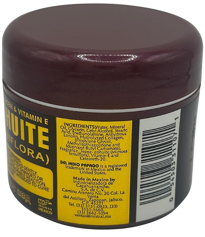 Del Indio Papago Tepezcohuite Night Cream 60g / 2.02Fl Oz 3 Pack - Reduce Expression Lines - Clarifies Skin Imperfections