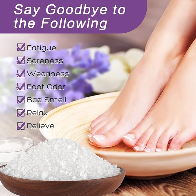 foot salt set Foot Soak with Epsom Salt - For Toenail Repair, Athletes Foot, Softens Calluses, Soothes Sore & Tired Feet…