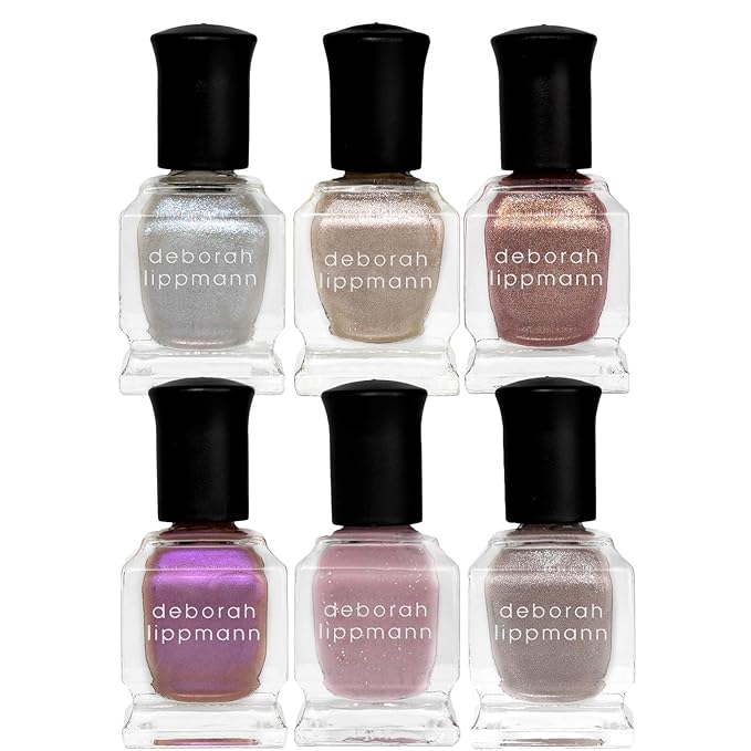 Deborah Lippmann Nail Polish, Gel Lab Pro Set | Treatment Enriched for Nail Health, Wear and Shine | No Lamps or Tools & 21-Free | Bejeweled, 6 Bottles