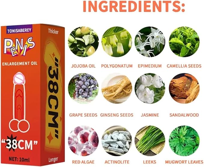 Massage Oil Enlargement Oil Increase Enlarge Gel Thicker Longer Stronger Large Size Enlarger Cream BLSEX for Men (F444-ORG)