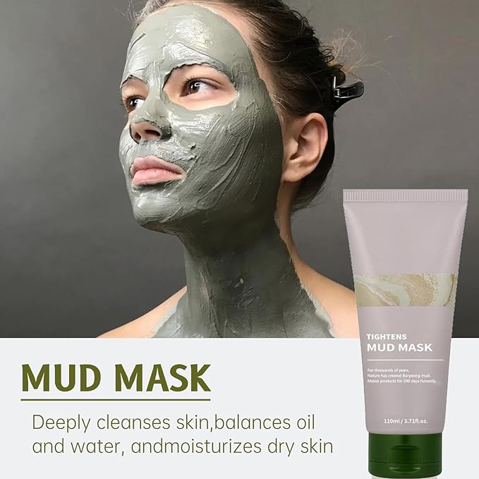 TLM Recovery Mud Mask | Relief Mud Mask | Korean Mud Masks for Face | Hydrating & Moisturizing Deep Pore Cleanser （With brush）