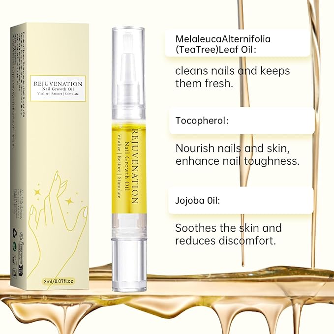 Nail Nutrition Oil Pen Nail Treatment Cuticle Revitalizer Oil Nail Growth Oil for Repairing and Strengthening Peeling and Broken Fine Nails