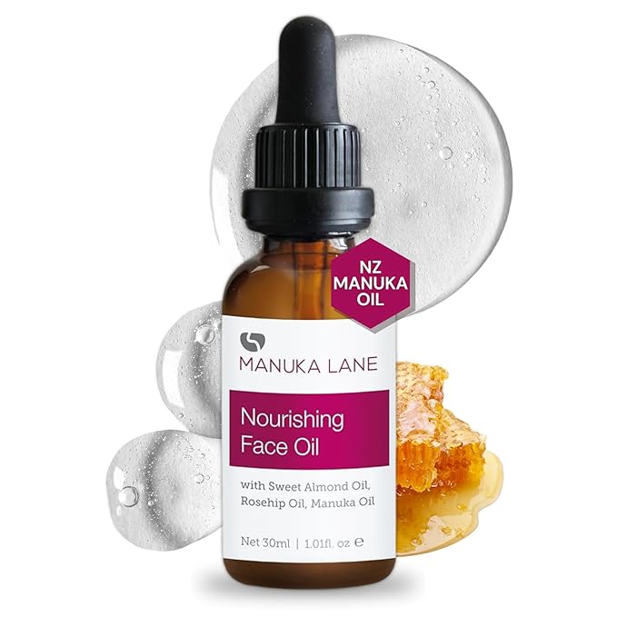 Manuka Lane Nourishing Face Oil, with Sweet Almond Oil, Rosehip and Manuka Oil Results for Soothe and Moisturise Your Face