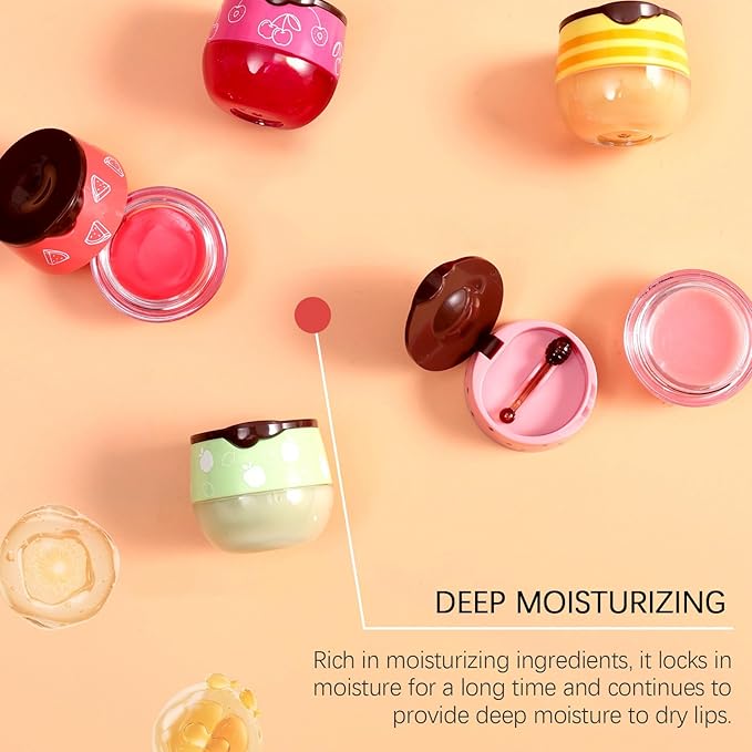 3PCS Bee Lip Balm Honey Pot Set, Moisturizing Propolis Mask, Hydrating Prevention for Dry and Cracked Skin, Exfoliating Scrubs, Sleep Mask Reduces Lines, Skin Care Products