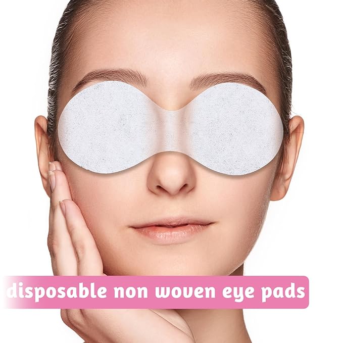 100 Sheets Disposable Eye Mask, Disposable Non Woven Eye Care Cotton Eyemask DIY for Skincare Spa Wrap Moisture Retention Cosmetic Facial Paper Toner, Serum, Or Lotion