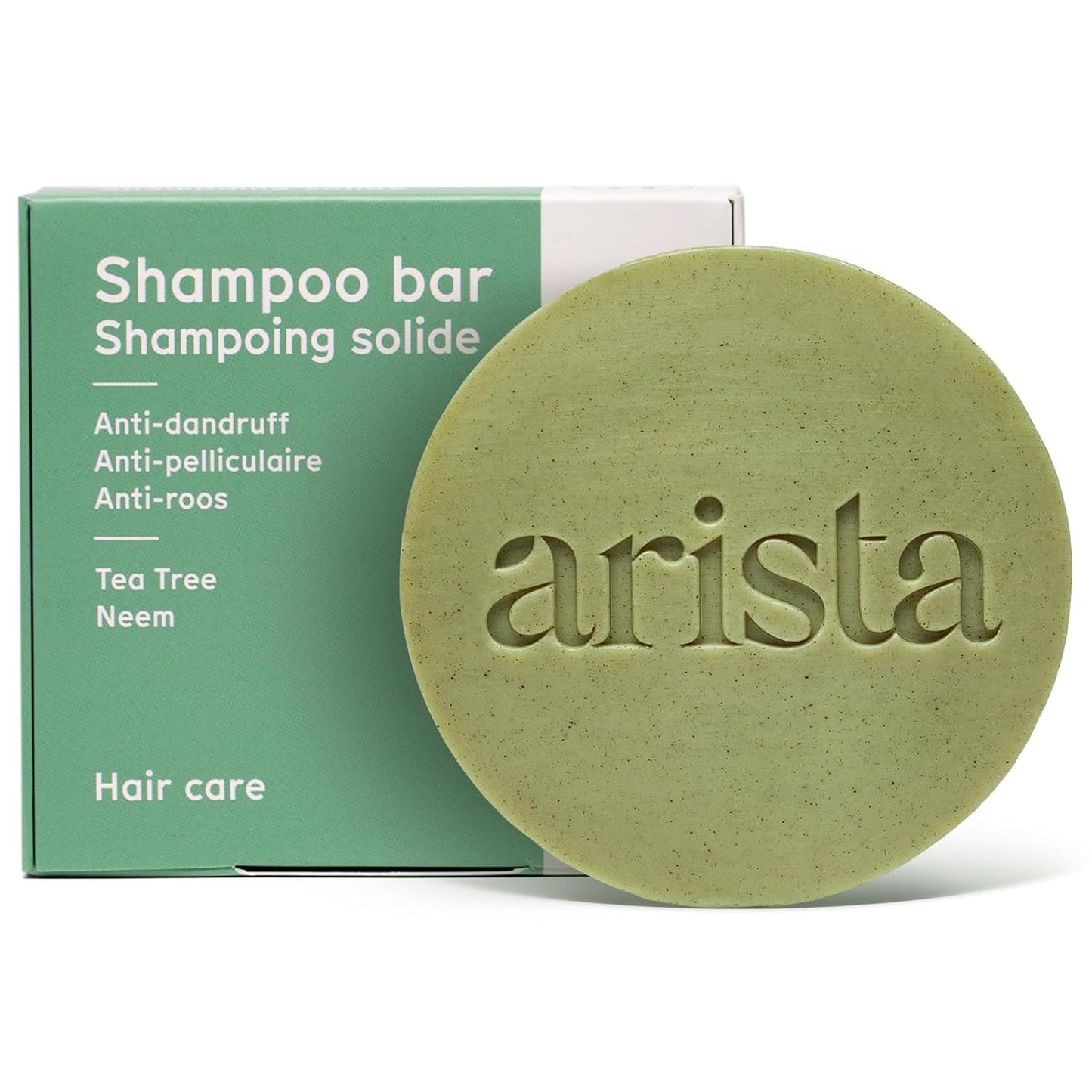 Arista Anti-Dandruff Shampoo Bar | Sulfate-Free, with Leaf Powder, Arnica & Tea Tree | Vegan Solid Shampoo Bar