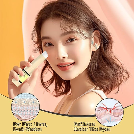 Anti Aging Eye Cream For Dark Circles, Advanced Snail Retinol Eye Stick, 2 PCS Under Eye Cream For Puffiness & Bags, Reduce Wrinkles, Fine Lines, Moisturizating Skin.