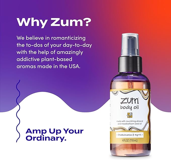 Zum Massage and Body Oil - Frankincense and Myrrh - 4 fl oz