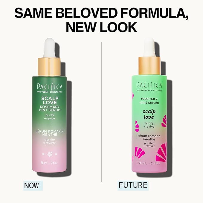 Pacifica Scalp Serum – Rosemary Mint Scalp Love Serum - Scalp Treatment for Dry Itchy Scalp w/Witch Hazel for Scalp Detox & Moisturizing, Vegan & Cruelty-Free, 2 oz