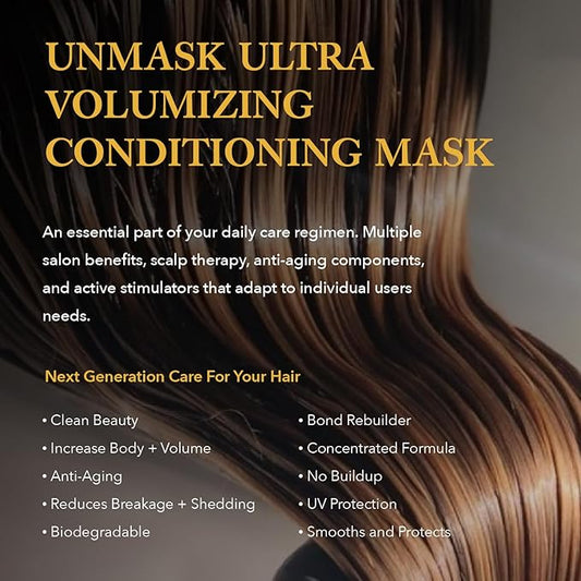 Unmask Leave In Conditioner. Deep Conditioning & Volumizing with Molecular Repair, Hair Mask, 3.4 oz
