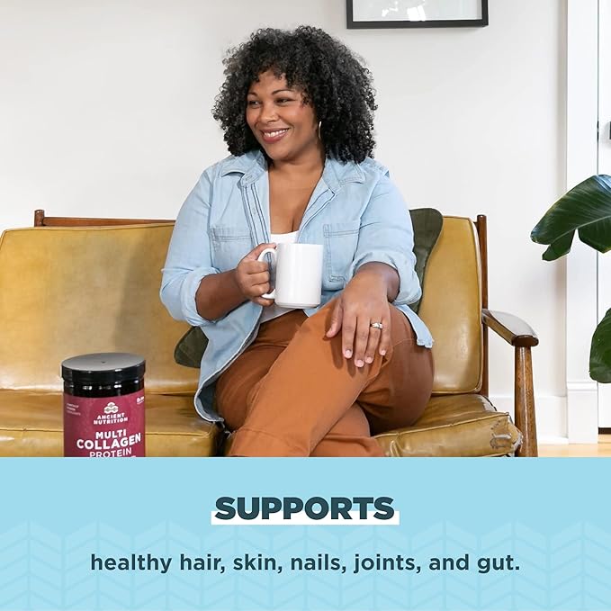 Ancient Nutrition Collagen Powder Protein, Multi Collagen Protein, Hydrolyzed Collagen Peptides Supports Skin and Nails, Joint Supplement (Gut Restore, 20 Servings)
