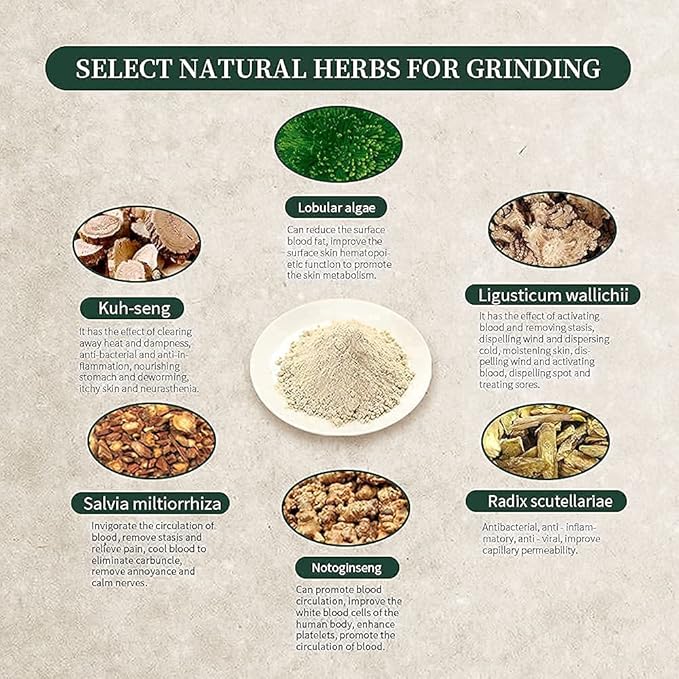 YYQ Seaweed Acne Mask Powder Natural Care Facial Treatments 250g