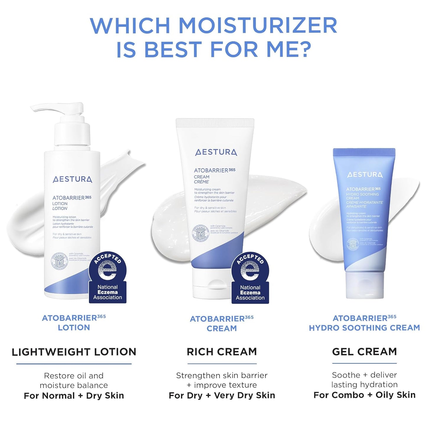 AESTURA ATOBARRIER365 Lightweight Korean Face Moisturizer with Ceramides | Strengthens Barrier, Fast-Absorbing Hydration, Suitable for Dry, Normal & Sensitive Skin, 90ML / 3.04 fl. Oz.