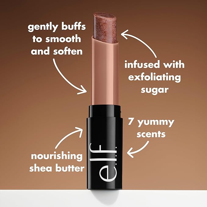 e.l.f. Lip Exfoliator, Moisturizing Scented Lip Scrub For Exfoliating & Smoothing Lips, Infused With Jojoba Oil, Vegan & Cruelty-free, Cotton Candy