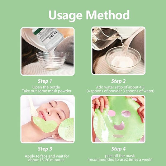 Jelly Mask for Facials, Hydrating & Moisturizing Peel-Off Rubber Gel Face Mask Skin Care for Deep Hydration & Glow, 23 Fl Oz Jar Professional Spa Use for All Skin Types with Tea Tree Essence