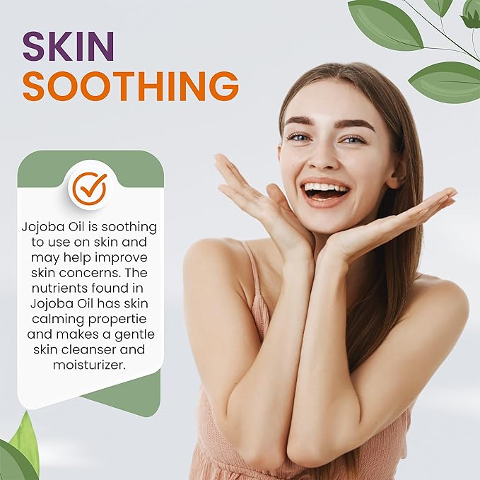 Cocojojo Jojoba Oil Organic, Jojoba Oil for Hair Growth for Skin, Face, 100% Pure Natural, Cold Pressed, Deep Moisturizing Anti-Aging, Essential Oils - 16 Fl Oz