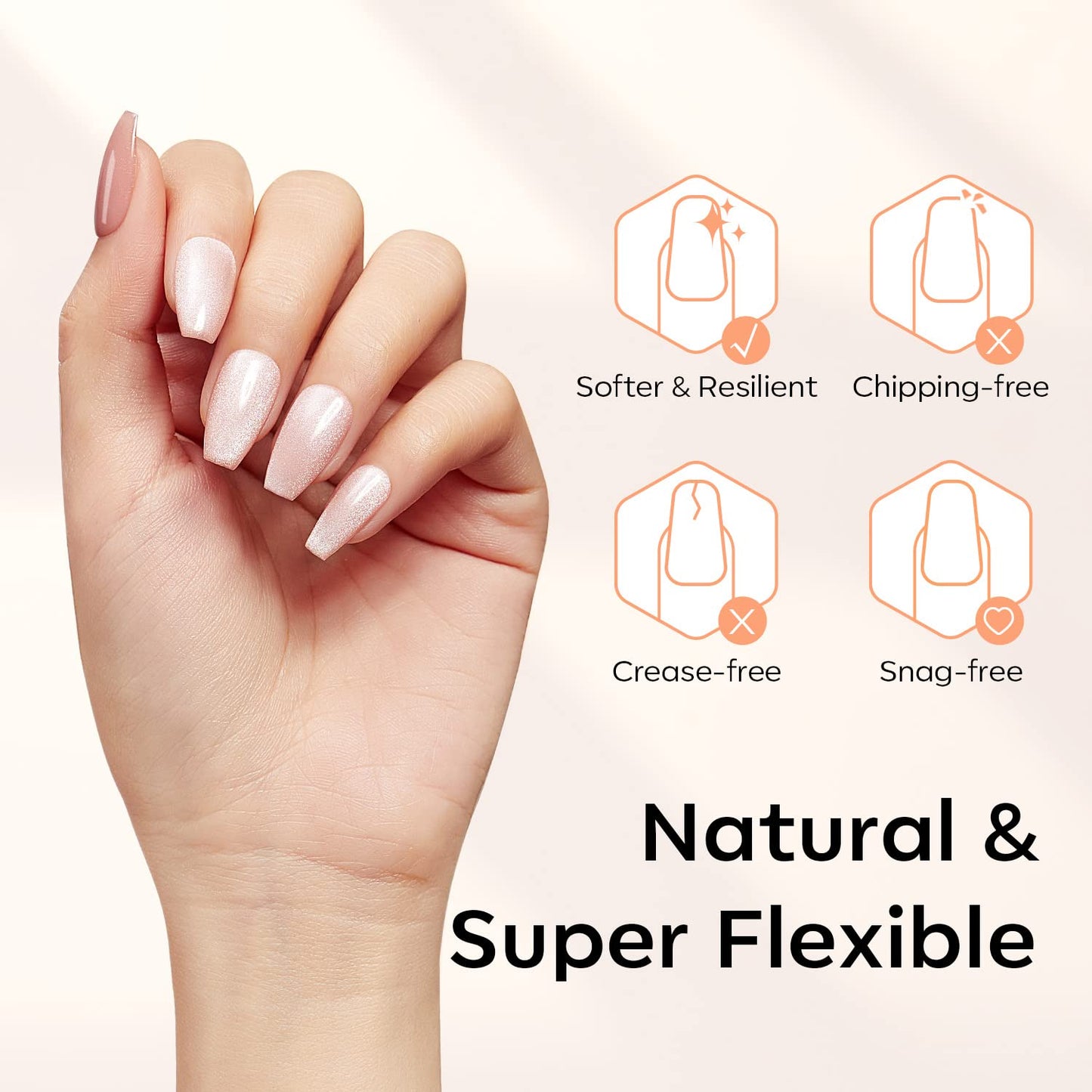 Modelones Short Coffin Nail Tips - 500Pcs Fake Nails Gel Tips Half Matte Full Cover No Filed Stronger Press on for Manicure Extension Art DIY Salon 10 Sizes