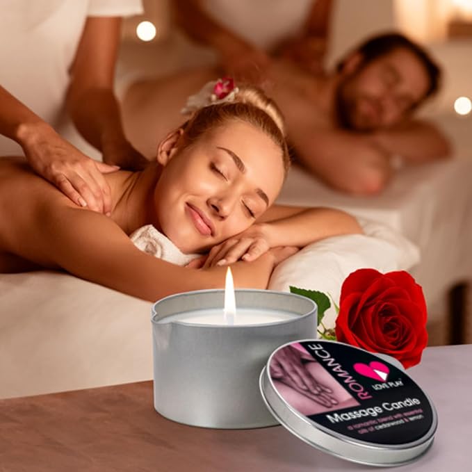 LOVE PLAY Set Massage Oil & Body Oil Set with a Blend of Cedarwood & Lemon Essential Oils – Relaxing Aromatherapy for Skin & Body Care