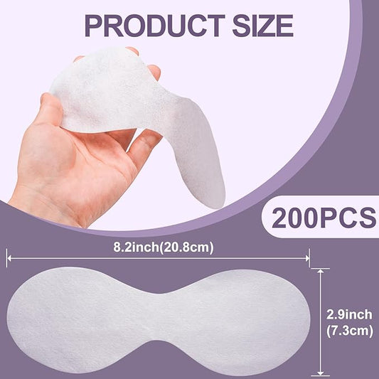 200 Sheets Disposable Eye Care Mask, Non-Woven Cotton Eye Pads for DIY Skincare, Clear Eye Mask Paper Beauty Sheets for Beauty Salon & Home Spa Use
