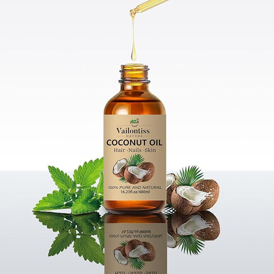 Coconut Oil - Carrier Oil for Hair Growth,Relaxing Massage and Body Oil, Pure Non-Greasy Coconut Oil for All Hair Types and Skin(Coconut Oil, 16 Fl Oz)