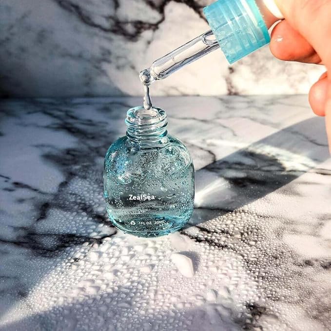 ZealSea Hyaluronic Acid Serum for Face 2 x 30ml, Facial Serum 2% Pure Hyaluronic Acid with Vitamin B5, Anti-Aging Skin Care Day & Night Hydrating Serum for Sensitive Skin and Dry Skin