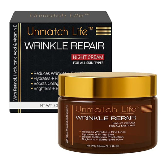 Fast Wrinkle Repair Cream 1.7 Fl. Oz Everyday Anti-aging Face Moisturizer with Retinol, Hyaluronic Acid & Vitamin E to cure Dark Spots, Wrinkles & Fine Lines, For all Skin Types