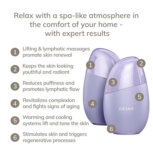 SmartAppGuided™ Cool & Warm Eye & Face Massager | 7 in 1 | Multi Massager | Face & Neck | Battery-free Cooling & Warming | Firms, Relaxes & De-Puffs Skin | Eye-Nose Area Targeted Design