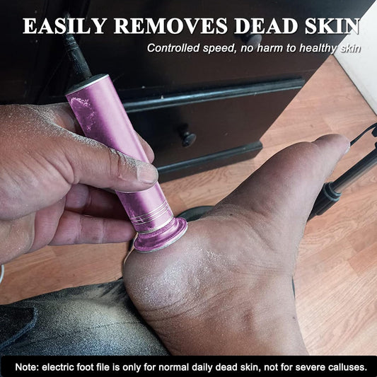 Upgraded Electric Callus Remover for Feet 1200RPM Adjustable Speed Professional Electric Foot File Foot Sander Pedicure Tools for Women Men Hard Cracked Dead Skin, 60 Sandpaper Discs, Pink